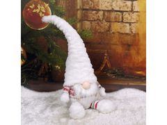 sarcia.eu Bílý trpaslík, stojící vánoční trpaslík, 75 cm 