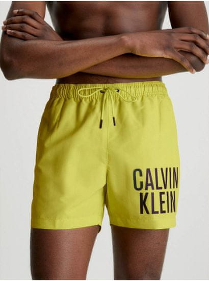 Calvin Klein Žluté pánské plavky Calvin Klein Underwear Intense Power-Medium Drawstring
