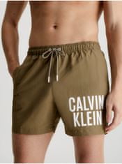 Calvin Klein Khaki pánské plavky Calvin Klein Underwear Intense Power-Medium Drawstring XL