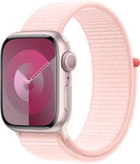 Apple Watch Series 9, 41mm, Pink, Light Pink Sport Loop