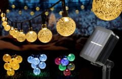 CoolCeny Dekorativní venkovní solární řetěz s 40 LED – Lights Balls - Vícebarevný