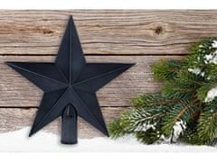 sarcia.eu Antracitová hvězda vánočního stromku, hrot 20 cm 
