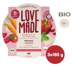 LoveMade Bio Dětské lasagne od 8 měsíců 3ks