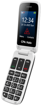 CPA Halo 25 Senior, mobil pro seniory, velká tlačítka, SOS tlačítko, fotokontakty, nabíjecí stojánek, velký displej, velká písmena VGA fotogaparát SOS funkce SOS sdílení polohy sms zpráva s aktuální polohodou služby pro seniory telefon pro seniory nouzové sdílení polohy FM rádio kalkulačka základní funkce jednoduchý telefon pro seniory LED svítilna čitelná tlačítka přehledný displej dlouhá výdrž baterie véčko konstrukce ve stylu véčka jednoduché funkce