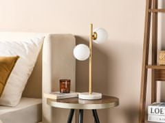 Beliani Kovová stolní lampa se 2 světly zlatá MEDINA