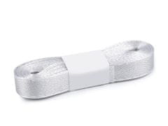 Kraftika 10m 342 mentolová stříbrná stuha s lurexem šíře 15 mm