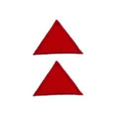 PRYM Nášivka trojúhelníky, malé, nažehlovací, červená