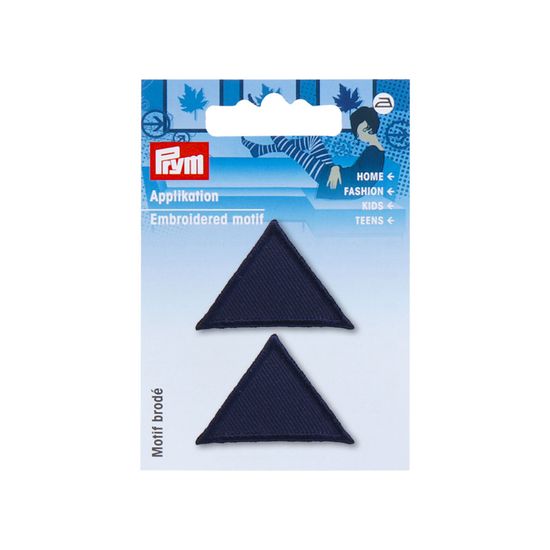 PRYM Nášivka trojúhelníky, malé, nažehlovací, tmavě modrá