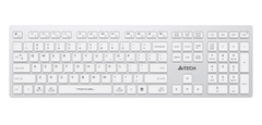 A4Tech FBX50C, bezdrátová kancelářská klávesnice,BT/USB 2,4Ghz, bílá