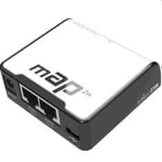 Mikrotik Router RBmAP2nD RouterOS L4, 2xLAN, plast. krabice, napájecí adaptér