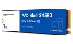 WD SSD Blue SN580 1TB / S100T3B0E / NVMe M.2 PCIe Gen4 / Interní / M.2 2280