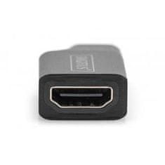 Digitus Adaptér USB-Type-C, USB-C na HDMI typu A, 4K@ 30HZ 4K@ 30Hz, hliník - pouzdro, černá
