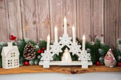 MAGIC HOME Svícen Vánoce 6 LED teplá bíla