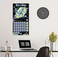 CurePink Oficiální nástěnný kalendář Rick and Morty 2024 s plakátem (SQ 30 x 30|60 cm)