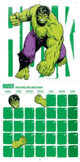 CurePink Oficiální nástěnný kalendář Marvel: Classics Comics Icons 2024 - s plakátem (SQ 30 x 30|60 cm)