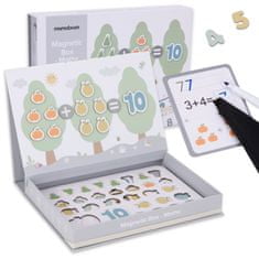 Mamabrum Magnetické matematické puzzle - Vzdělávací box - Výuka čísel a počítání