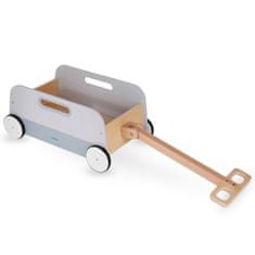 Mamabrum Dřevěný vozík na hračky - tahací přívěs