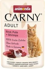 Animonda Carny Adult 85 g hovězí, krůta+ráčci, kapsička pro kočky