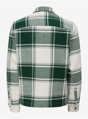 ONLY&SONS Zelená pánská kostkovaná košilová bunda ONLY & SONS Mace S