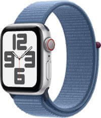 Apple Watch SE 2023, Cellular, 40mm, Silver, Winter Blue Sport Loop