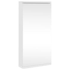 Vidaxl Rohová koupelnová zrcadlová skříňka bílá 30 x 24 x 60 cm