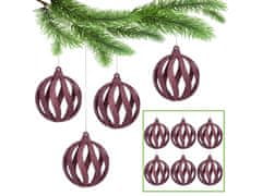 sarcia.eu Vínové ozdoby na vánoční stromeček, sada prolamovaných ozdob, ozdoby na vánoční stromeček 8 cm, 6 ks. 1 balik