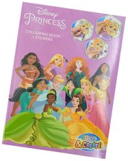 Disney Maxi omalovánky Disney se samolepkami - Princezny