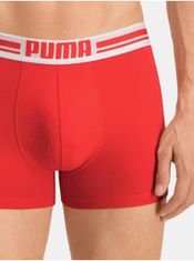 Puma Sada dvou pánských boxerek v červené a černé barvě Puma XL