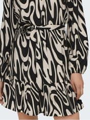 Jacqueline de Yong Dámské šaty JDYCAMILLE Regular Fit 15309597 Black TAPIOCA GEO (Velikost XL)
