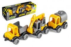 Wader Auto stavební Kid Cars 3ks plast 10cm 12m+