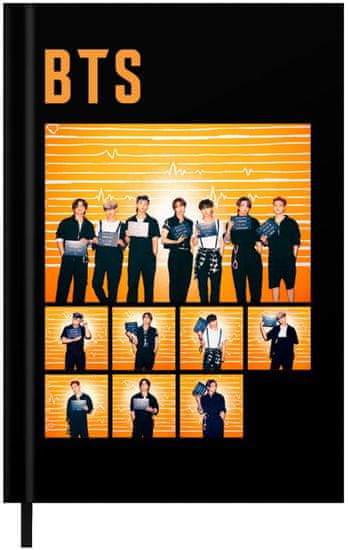 CurePink Poznámkový blok BTS: Group (14,8 x 21 cm)