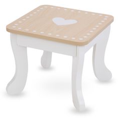 Mamabrum Dřevěný toaletní stolek se stoličkou a příslušenstvím