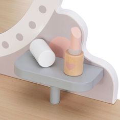Mamabrum Dřevěný toaletní stolek se stoličkou a příslušenstvím