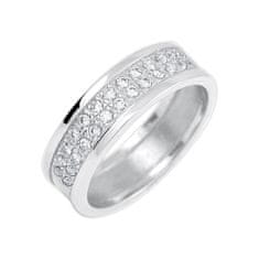 Brilio Silver Blyštivý prsten se zirkony 426 001 00514 04 (Obvod 50 mm)