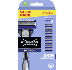 Wilkinson Sword Hydro 3 Skin Protection pánský holicí strojek, 1 rukojeť + 8 čepelí (W302170300)