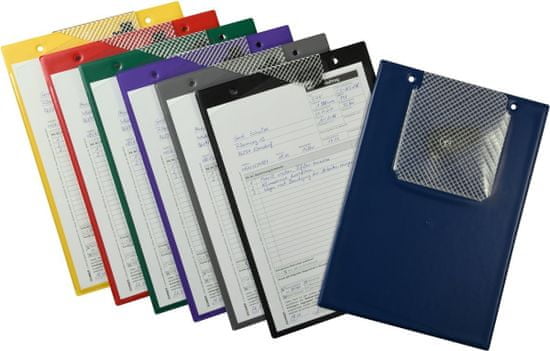 EICHNER Desky na dokumenty A4, se suchým zipem, poutkem a kapsou na klíče, různé barvy - Plus Varianta: Plus Barva: žlutá