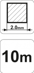 Flo Struna do strunové sekačky čtvercový průřez 2,0 mm x 10 m