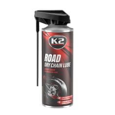 K2 ROAD DRY CHAIN LUBE 400 ml - suché mazivo na řetězy motocyklů