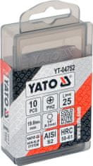 YATO Bit křížový 1/4" PH2 x 25 mm 10 ks