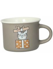 Brandani Sada 4 porcelánových šálků na kávu s motivem psů a koček 160ml BRANDANI