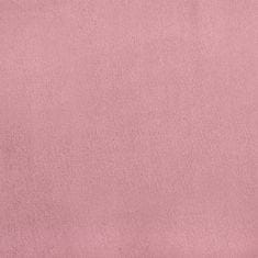 shumee 3místná pohovka s podnožkou růžová 180 cm samet