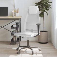Vidaxl Kancelářská židle bílá síťovina a umělá kůže