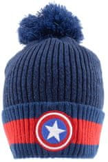 CurePink Zimní čepice Marvel|Captain America: Shield (univerzální)