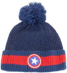 CurePink Zimní čepice Marvel|Captain America: Shield (univerzální)