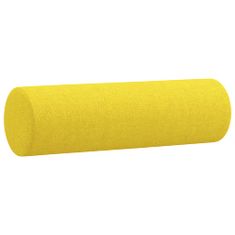 Vidaxl 3místná pohovka s polštáři světle žlutá 180 cm textil