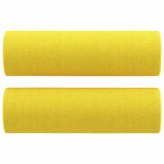 Vidaxl 3místná pohovka s polštáři světle žlutá 180 cm textil
