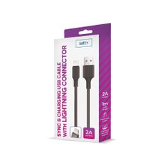 setty. GSM109951 cable USB - Lightning 1,0 m 2A black NEW