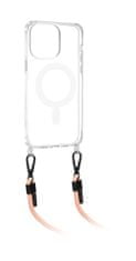 Techsuit Kryt Mag iPhone 15 Pro Max s růžovou šňurkou průhledný 109886