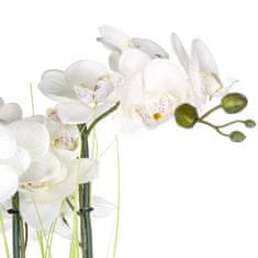 ModernHome Orchidej Ve Stříbrném Květináči 53 Cm