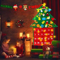 Netscroll Vánoční stromek z filcu s kalendářem, AdventTree
